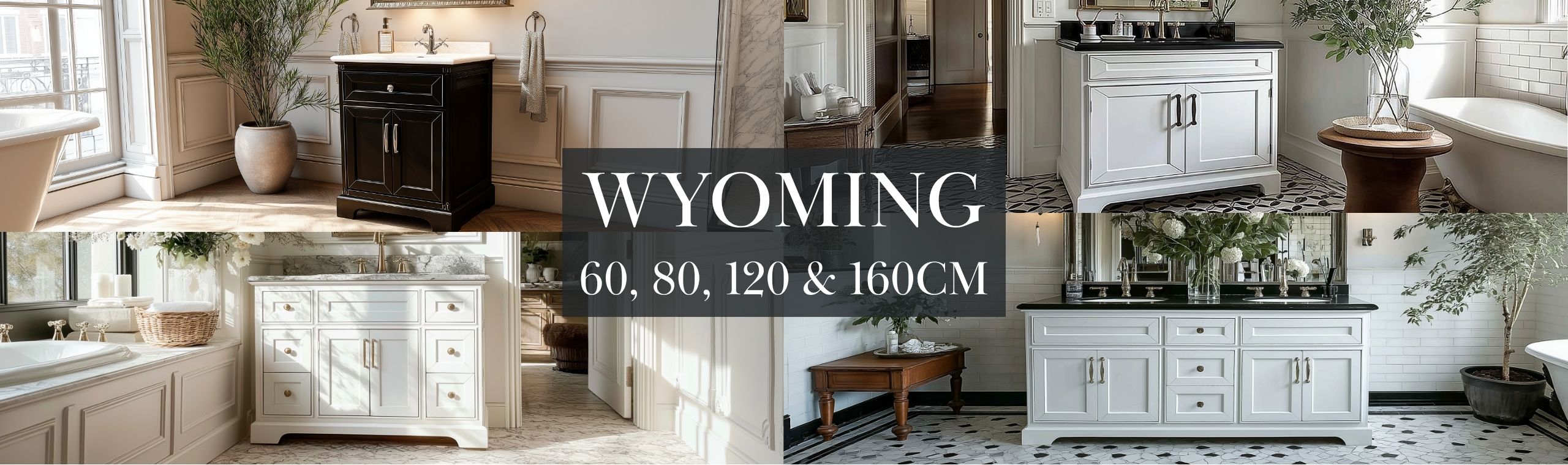 Klassiska badrumsmöbler av modellen Wyoming