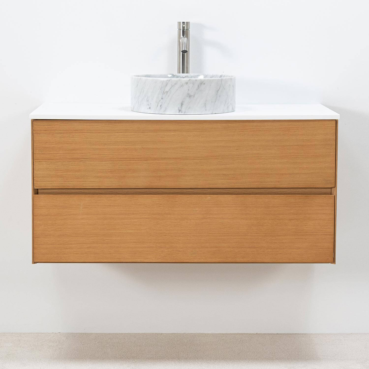 Modern kommod 100cm med marmor handfat - Marstrand