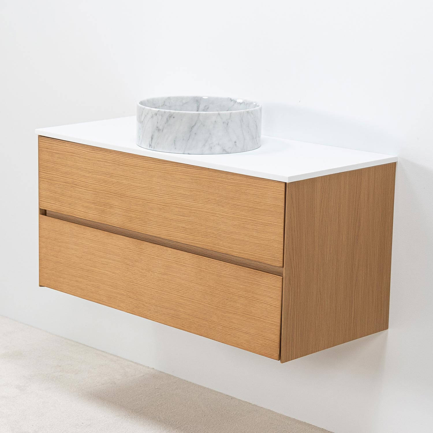 Marstrand 100cm vägghängd kommod ek