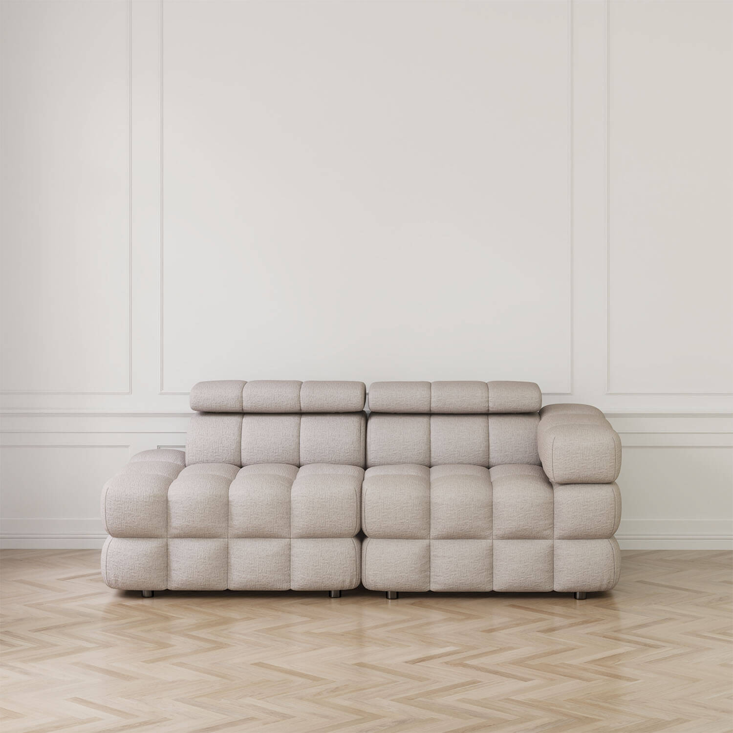 Soffa 2-sits 213cm Sand Armstöd Höger - Paris
