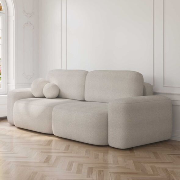 Soffa 3-sits 253cm Ljusbeige - Huntington