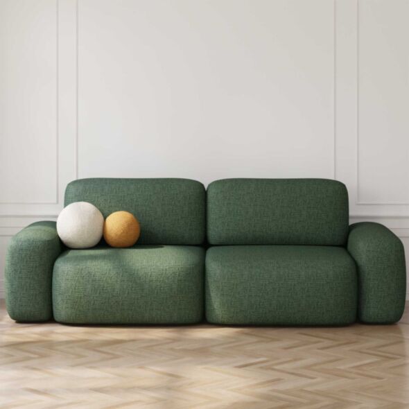 Soffa 3-sits 253cm Mossgrön - Huntington