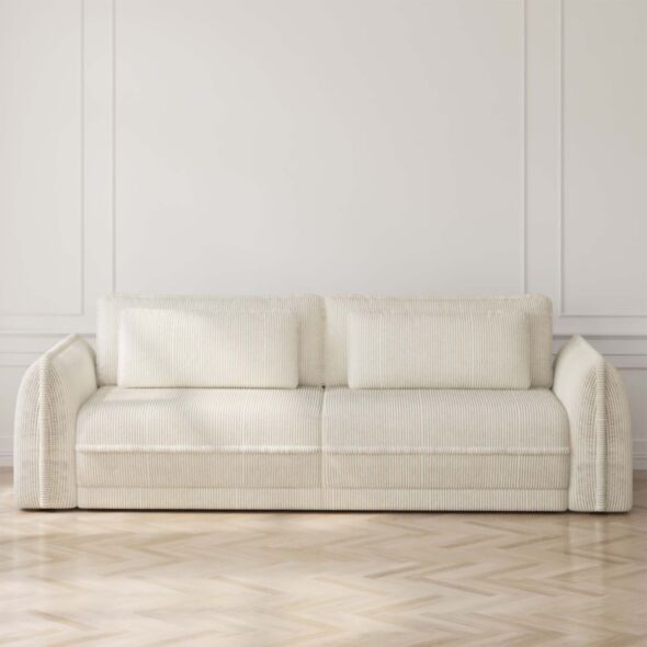 Soffa 3-sits 253cm Stripe Beige - Stockholm