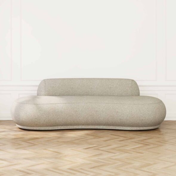 Soffa 3-sits 253cm Beige - Bel Air