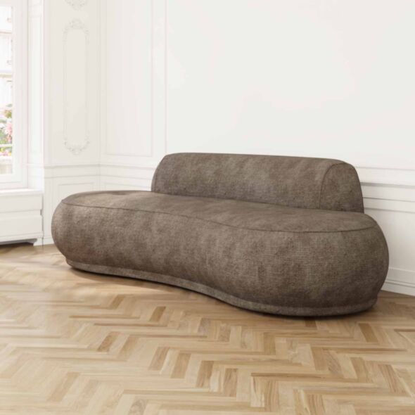 Soffa 3-sits 253cm Brun - Bel Air