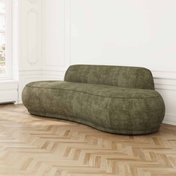 Soffa 3-sits 253cm Grön - Bel Air