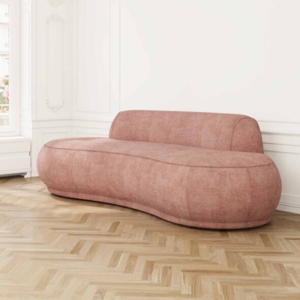 Soffa 3-sits 253cm Rosa - Bel Air