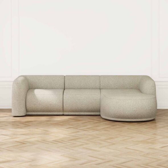 Divansoffa 294cm Höger Beige - Bel Air