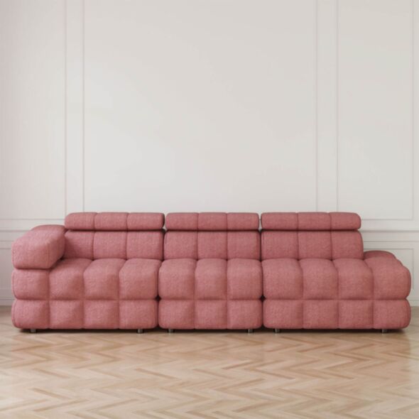 Soffa 3-sits 288cm Rosa Armstöd Vänster - Paris