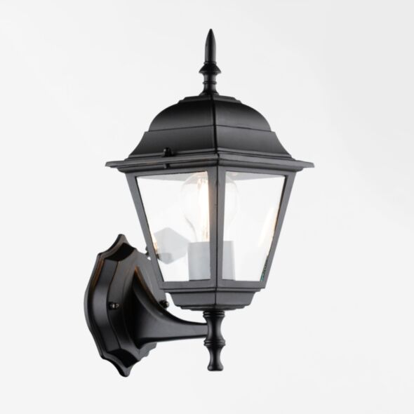 Vägglampa Utomhus Gammaldags Svart Ø16cm - London