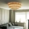 Stor Plafond Kristall Ø100cm Marbella Guld