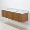 Dubbelkommod Ek 150cm Vit Marmor - Båstad
