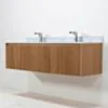 Dubbelkommod Ek 150cm Vit Marmor - Båstad