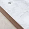 Dubbelkommod Valnöt 150cm Vit Marmor - Oregon