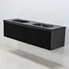Dubbelkommod Svart 150cm Svart Helgjuten - Båstad