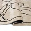Beige Viskosmatta 160x230cm - Cats