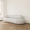 Soffa 3-sits 253cm Vit Boucle Armstöd Vänster - Malibu