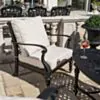 Loungefåtölj Svart 2-pack Aluminium Florence