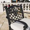 Loungefåtölj Svart 2-pack Aluminium Florence