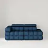 Soffa 2-sits 213cm Mörkblå Armstöd Vänster - Paris