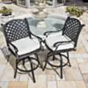 Barstol Utomhus 2-pack Svart Aluminium Salerno