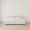 Soffa 2-sits 216cm Vit Utan Armstöd  - Paris