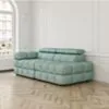 Soffa 2-sits 213cm Mintgrön Boucle Armstöd Vänster - Paris