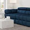 Soffa 2-sits 213cm Mörkblå Armstöd Vänster - Paris