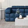 Soffa 2-sits 213cm Mörkblå Armstöd Vänster - Paris