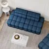 Soffa 2-sits 216cm Mörkblå Utan Armstöd - Paris