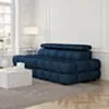 Soffa 2-sits 216cm Mörkblå Utan Armstöd - Paris