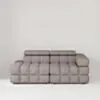 Soffa 2-sits 213cm Brun Boucle Armstöd Höger - Paris