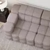 Soffa 2-sits 213cm Brun Boucle Armstöd Vänster - Paris