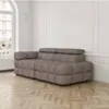 Soffa 2-sits 213cm Brun Boucle Armstöd Vänster - Paris
