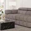 Soffa 2-sits 213cm Brun Boucle Armstöd Vänster - Paris