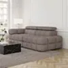 Soffa 2-sits 213cm Brun Boucle Armstöd Vänster - Paris