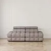 Soffa 2-sits 216cm Brun Boucle Utan Armstöd - Paris