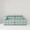Soffa 2-sits 213cm Mintgrön Boucle Armstöd Vänster - Paris