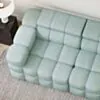 Soffa 2-sits 213cm Mintgrön Boucle Armstöd Vänster - Paris