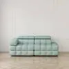 Soffa 2-sits 213cm Mintgrön Boucle Armstöd Vänster - Paris