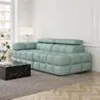 Soffa 2-sits 213cm Mintgrön Boucle Armstöd Vänster - Paris