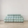 Soffa 2-sits 216cm Mintgrön Boucle Utan Armstöd - Paris