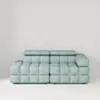 Soffa 2-sits 213cm Mintgrön Boucle Armstöd Höger - Paris