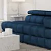 Soffa 2-sits 213cm Mörkblå Armstöd Höger - Paris
