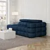Soffa 2-sits 213cm Mörkblå Armstöd Höger - Paris
