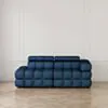 Soffa 2-sits 213cm Mörkblå Armstöd Höger - Paris