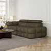 Soffa 2-sits 213cm Olivgrön Armstöd Vänster - Paris