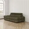 Soffa 2-sits 216cm Olivgrön Utan Armstöd - Paris