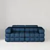 Soffa 2-sits 210cm Mörkblå  - Paris