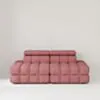 Soffa 2-sits 216cm Rosa Utan Armstöd - Paris